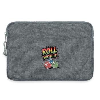 Roulez avec - Sacoche pour ordinateur portable 13 pouces - gris chiné - Devant