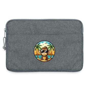 Affe Lustige Cartoon Sommer Strand Sonnenbrille Cool - Laptoptasche 13" - Grau meliert - Vorne