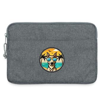 Lurcher Hund Rasse Cartoon Sonnenbrille Strand - Laptoptasche 13" - Grau meliert - Vorne