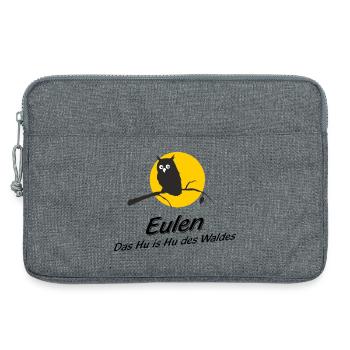 Eulen - das Hu is Hu des Waldes versus Who is Who - Laptoptasche 13" - Grau meliert - Vorne
