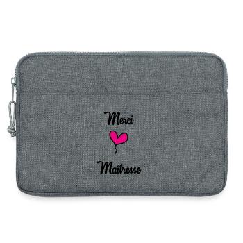 VIELEN DANK. GELIEBTE. DANKE, HERRIN. GELIEBTE - Laptoptasche 13" - Grau meliert - Vorne