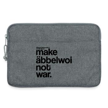make äbbelwoi not war - Laptoptasche 13" - Grau meliert - Vorne