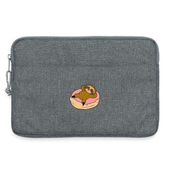 Faultier Sticker - Laptoptasche 13" - Grau meliert - Vorne