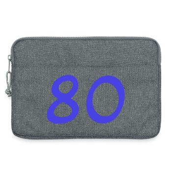 80. 80 ANS. 80e ANNIVERSAIRE. ANNIVERSAIRE 80 ANS. - Sacoche pour ordinateur portable 13 pouces - gris chiné - Devant