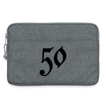 50. 50 ANS. 50e ANNIVERSAIRE. ANNIVERSAIRE 50 ANS. - Sacoche pour ordinateur portable 13 pouces - gris chiné - Devant