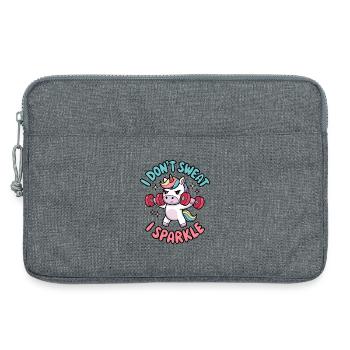 Ich schwitze nicht, ich funkle - Laptoptasche 13" - Grau meliert - Vorne