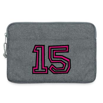 15 - Laptoptasche 13" - Grau meliert - Vorne