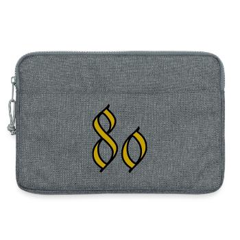80. 80 ANS. 80e ANNIVERSAIRE. ANNIVERSAIRE 80 ANS. - Sacoche pour ordinateur portable 13 pouces - gris chiné - Devant