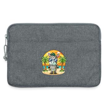 Zebra Lustige Cartoon Sommer Strand Sonnenbrille - Laptoptasche 13" - Grau meliert - Vorne