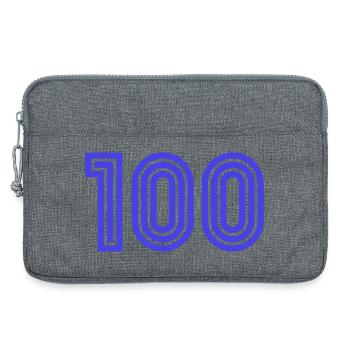 100. 100 ANS. 100e ANNIVERSAIRE. ANNIVERSAIRE 100 - Sacoche pour ordinateur portable 13 pouces - gris chiné - Devant