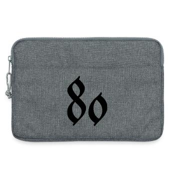 80. 80 ANS. 80e ANNIVERSAIRE. ANNIVERSAIRE 80 ANS. - Sacoche pour ordinateur portable 13 pouces - gris chiné - Devant