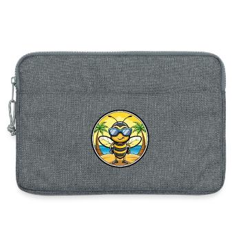 Biene Lustige Cartoon Sommer Strand Sonnenbrille Aufkleber - Laptoptasche 13" - Grau meliert - Vorne