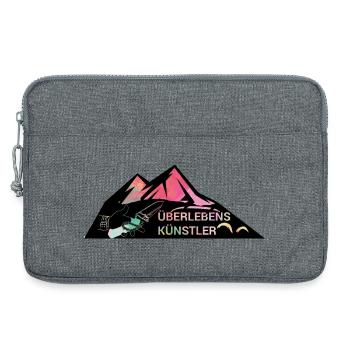 Survival-Ready #Überlebenskünstler - Laptoptasche 13" - Grau meliert - Vorne