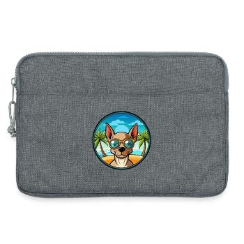 Mexikanische haarlose Hunderasse Cartoon Sonnenbrille Strand - Laptoptasche 13" - Grau meliert - Vorne