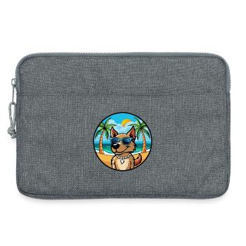 Magyar Agar Chien Race Dessin Animé Lunettes de soleil Plage - Sacoche pour ordinateur portable 13 pouces - gris chiné - Devant