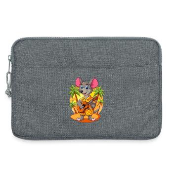 Drôle de Rat Lunettes de soleil de plage d’été hawaïen - Sacoche pour ordinateur portable 13 pouces - gris chiné - Devant