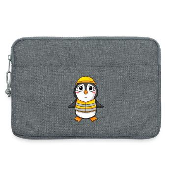 Topping out penguin house building house building gift - Laptop bag 13" - heather grey - Front
