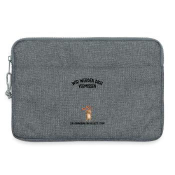 Wir werden dich Vermissen beste Team Abschied - Laptoptasche 13" - Grau meliert - Vorne