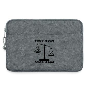 Plus de lois, plus d’amour - moins d’armes - Sacoche pour ordinateur portable 13 pouces - gris chiné - Devant