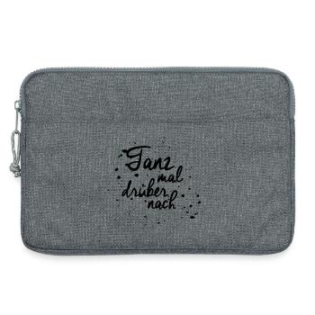 "Tanz mal drüber nach" - Laptoptasche 13" - Grau meliert - Vorne