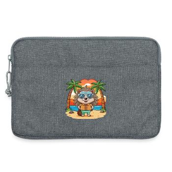 Hedgehog Funny Cartoon Summer Beach Sunglasses - Laptop bag 13" - heather grey - Front