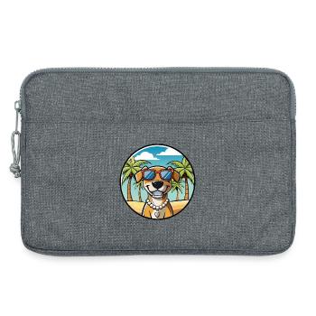 Southern Hound Dog Breed Cartoon Sunglasses Beach - Laptop bag 13" - heather grey - Front