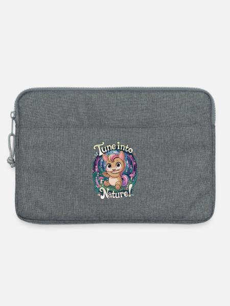 Stimmen Sie sich auf die Natur ein! - Laptoptasche 13" - Grau meliert