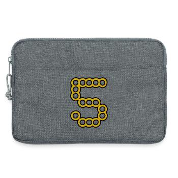 5. 5 ANS. 5e ANNIVERSAIRE. ANNIVERSAIRE 5 ANS - Sacoche pour ordinateur portable 13 pouces - gris chiné - Devant