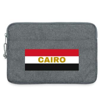 La ville du Caire aux couleurs du drapeau égyptien - Sacoche pour ordinateur portable 13 pouces - gris chiné - Devant