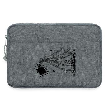 Musique Musique musiciens Clé de partition - Sacoche pour ordinateur portable 13 pouces - gris chiné - Devant