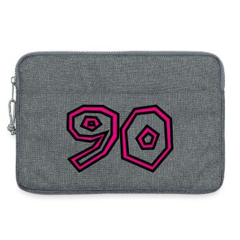 90. 90 JAHRE. 90-JÄHRIGES JUBILÄUM. 90-JÄHRIGES JUBILÄUM. - Laptoptasche 13" - Grau meliert - Vorne