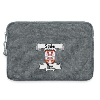 Serbe de naissance. Rome par la grâce de Dieu. - Sacoche pour ordinateur portable 13 pouces - gris chiné - Devant