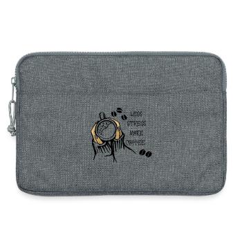 Weniger Stress Mehr Kaffee - Laptoptasche 13" - Grau meliert - Vorne