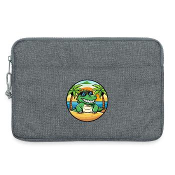 Krokodil Lustige Cartoon Sommer Strand Sonnenbrille - Laptoptasche 13" - Grau meliert - Vorne