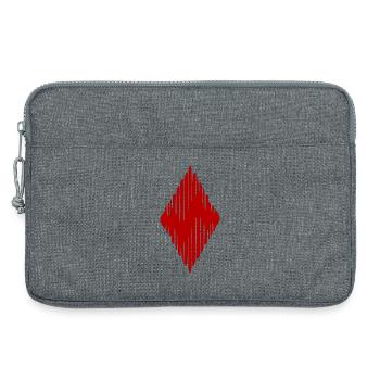 Karo Farbe Raute Rhombus - Laptoptasche 13" - Grau meliert - Vorne