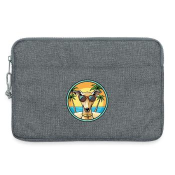 Italienischer Windhund Hunderasse Cartoon Sonnenbrille Strand - Laptoptasche 13" - Grau meliert - Vorne