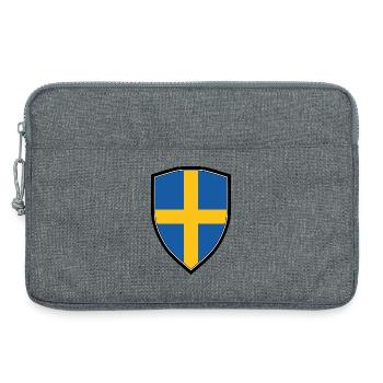 SWEDEN FLAG SHIELD - Sacoche pour ordinateur portable 13 pouces - gris chiné - Devant
