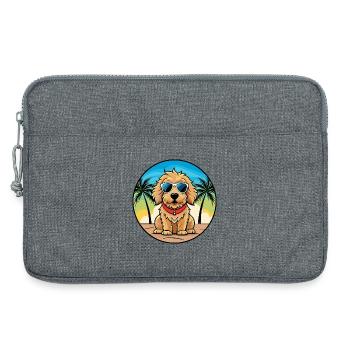 Cockapoo Hunderasse Cartoon Sonnenbrille Strand - Laptoptasche 13" - Grau meliert - Vorne