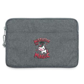 Mistel und Magie - Laptoptasche 13" - Grau meliert - Vorne
