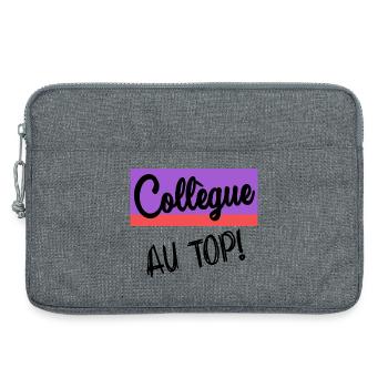 COLLEGUE. DEPART. EMPLOI. HUMOUR. MANAGER. CHEF - Sacoche pour ordinateur portable 13 pouces - gris chiné - Devant