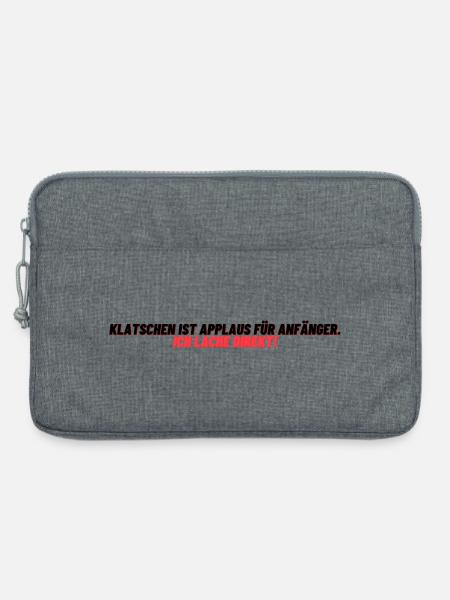Lachen statt Applaus - Laptoptasche 13" - Grau meliert