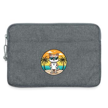 Burmilla Cat Breed Cartoon Lunettes de soleil Beach - Sacoche pour ordinateur portable 13 pouces - gris chiné - Devant