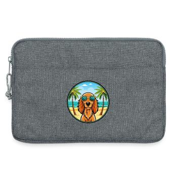Irish Setter Hund Rasse Cartoon Sonnenbrille Strand - Laptoptasche 13" - Grau meliert - Vorne