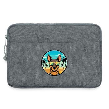 Manchester Terrier Hunderasse Cartoon Sonnenbrille - Laptoptasche 13" - Grau meliert - Vorne