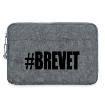 BAC. BACCALAUREAT. BREVET. DNB. EXAMEN. BRAVO - Sacoche pour ordinateur portable 13 pouces - gris chiné - Devant