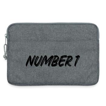 Number 1 - eins - erster - erste - 1 - Nummer 1 - Laptoptasche 13" - Grau meliert - Vorne