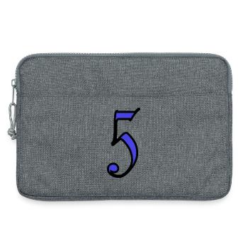 5. 5 ANS. 5e ANNIVERSAIRE. ANNIVERSAIRE 5 ANS - Sacoche pour ordinateur portable 13 pouces - gris chiné - Devant
