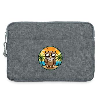 Eule Lustige Cartoon Sommer Strand Sonnenbrille Aufkleber - Laptoptasche 13" - Grau meliert - Vorne