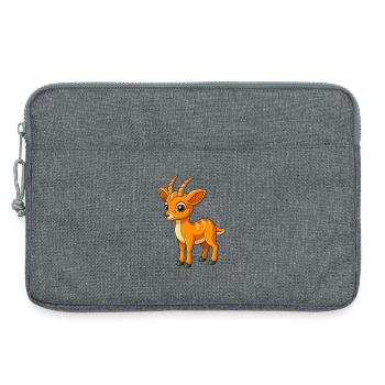 Antilope Niedliche Maskottchen Zeichentrickfigur Kawaii - Laptoptasche 13" - Grau meliert - Vorne