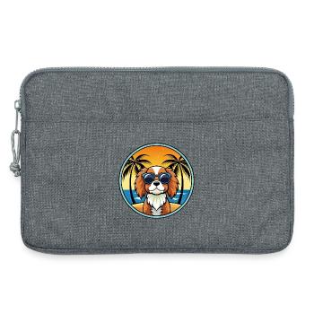 Cavalier King Charles Spaniel Hunderasse Karikatur - Laptoptasche 13" - Grau meliert - Vorne